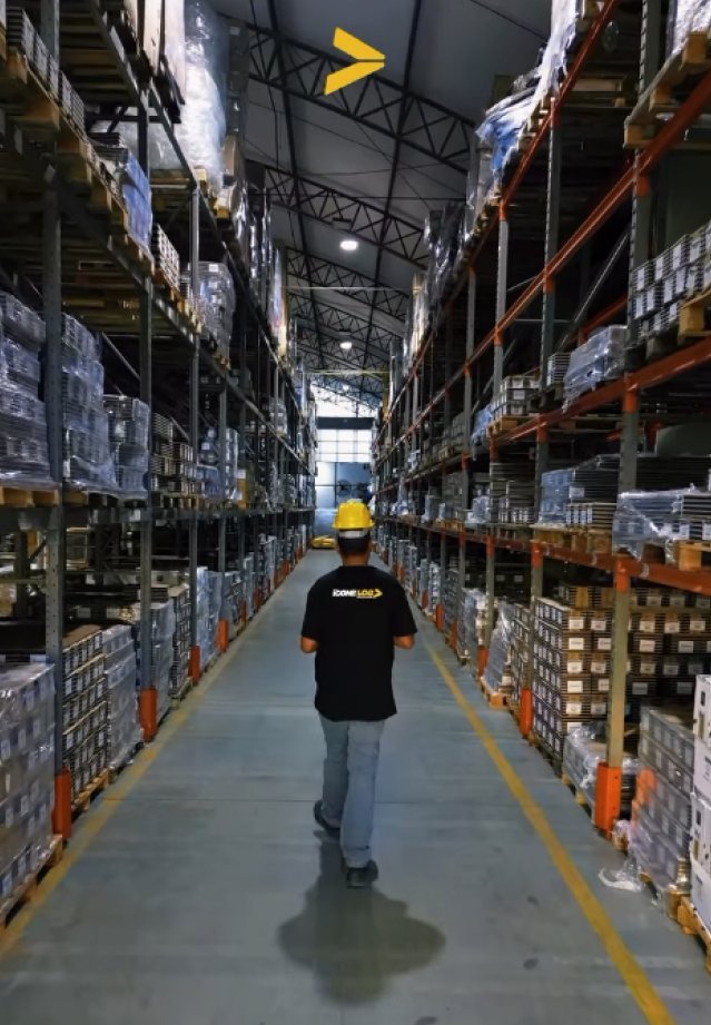Corredor do centro de distribuição